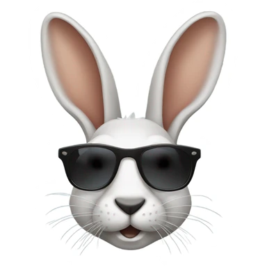 Jack rabbit wearing sunglasses  sticker