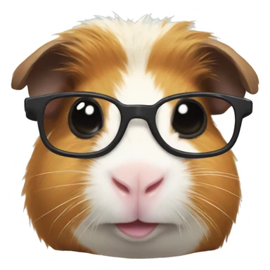 Guinea pig with glasses sticker