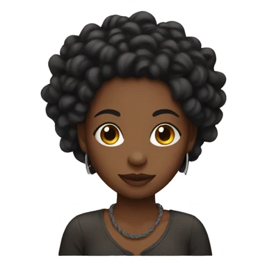 Black girl with locs sticker
