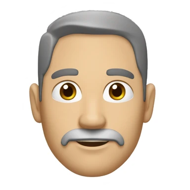 hombre de piel blanca, sin pelo, con barba y ojos marrones sticker