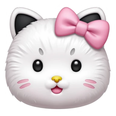 hello kitty with a black bow sticker