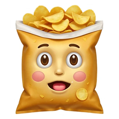 potato chips with mouth closed sticker