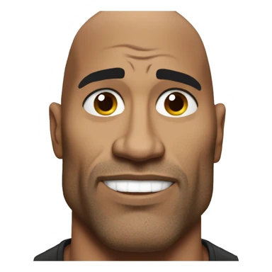 Realistic The Rock raising one eyebrow sticker