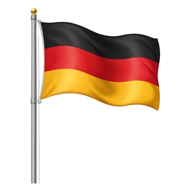German flag on flagpole sticker