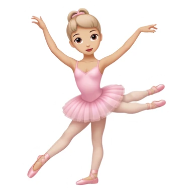 Розовые балетки балерины sticker