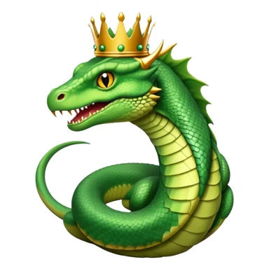 basilisk snake with crown and deadly gaze sticker