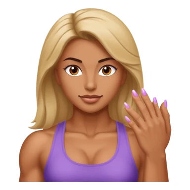 Female muscle with manicured nails  sticker
