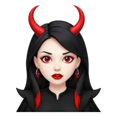 Fashion woman devil officecore sticker