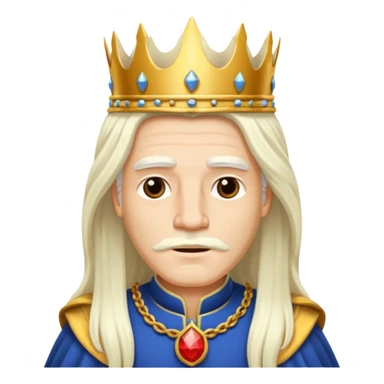 king with pure white long haired sticker