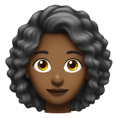 black woman news photographer with long hair sticker