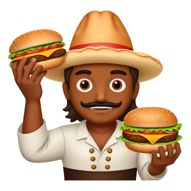 brujo con una hamburguesa  sticker