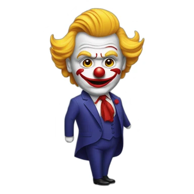 Trump wearing clown makeup  sticker