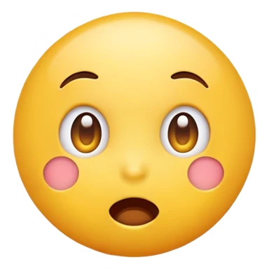 yellow round emoji with a simple surprised expression sticker