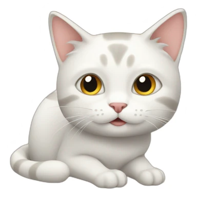 a cat imagining his next meal sticker