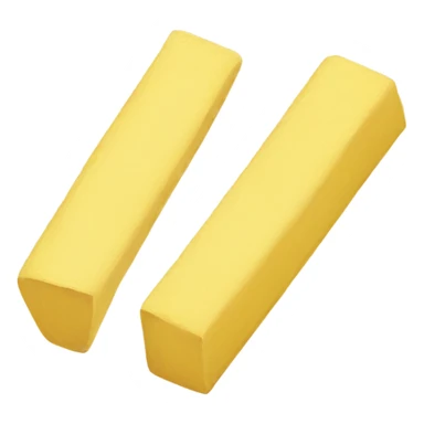 a straight piece of yellow chalk sticker
