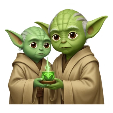 Yoda teaching Luke from Star Wars" the mivie sticker
