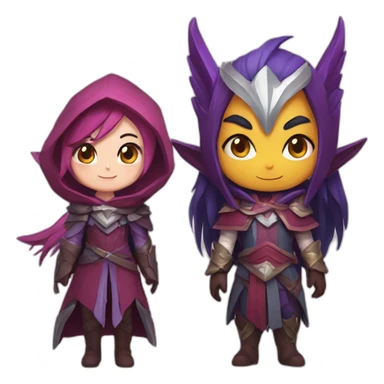 Xayah and rakan sticker