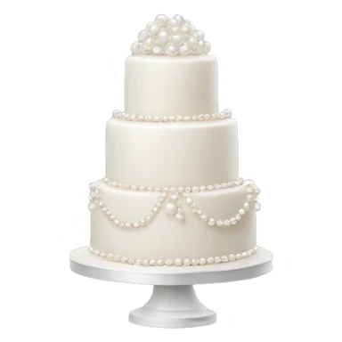 Wedding cake with pearl details sticker