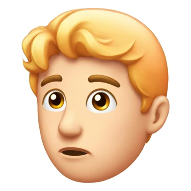 Thinking face peach sticker