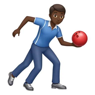 playing bowling sticker