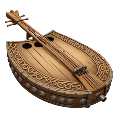 ancient Viking musical instrument sticker