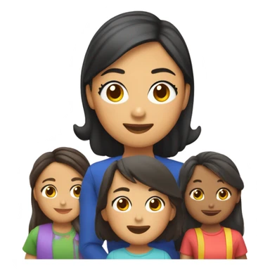 A Filipina teacher teaching 3 year old children in a daycare in brooklyn ny usa sticker