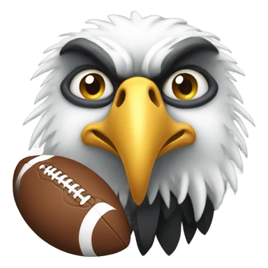 Eagle with football sticker