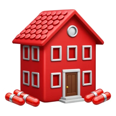 A red pill house  sticker