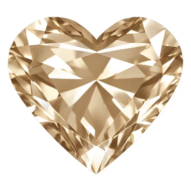Heart shaped 56-carat beige diamond sticker