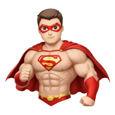 Superhero character with cape and muscular build sticker