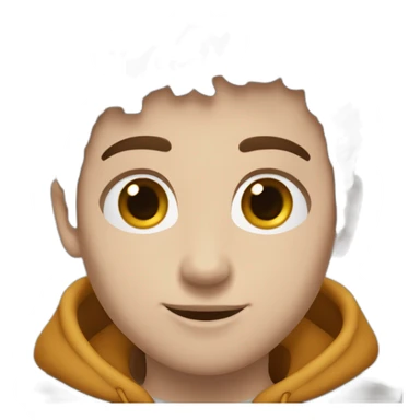 Garçon avec  brun  yeux marrons et cheveux courts sticker