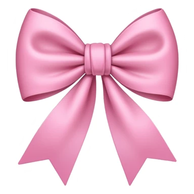 aesthetic pink ribbon tied in a bow, soft and stylish, no text sticker
