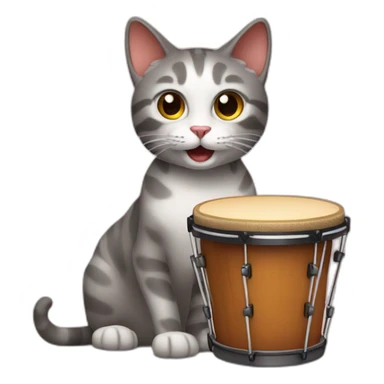 Cat that plays bongo sticker