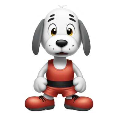 Snoopy boxing bugs bunny sticker