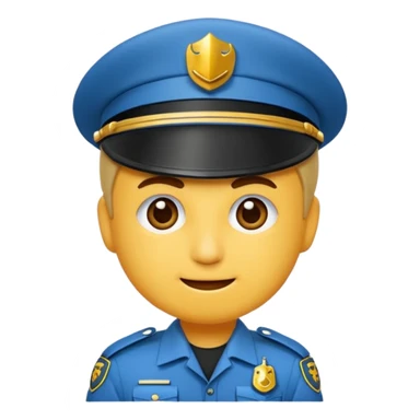 üstüne çizgi atılmış polis emojisi yap sticker