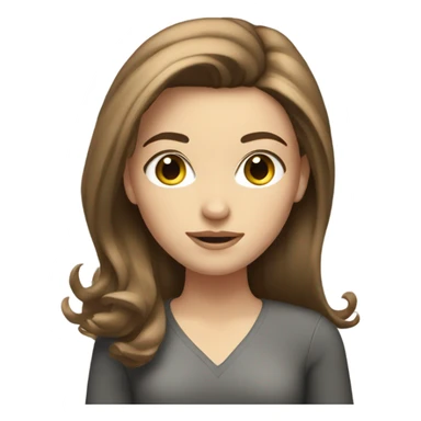 brown haired white girl with blowout  sticker