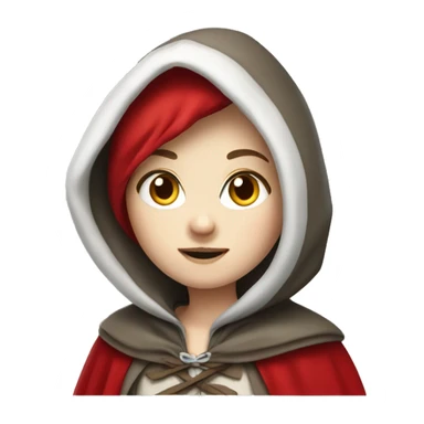 Red riding hood with pale skin sticker