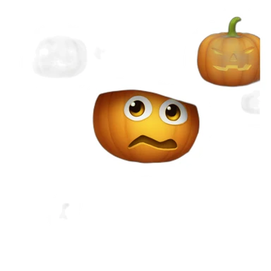 Black hat sitting on a pumpkin sticker