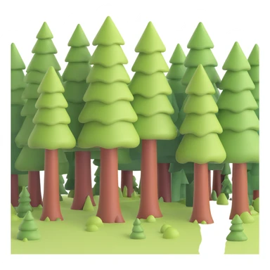 forest with tall trees sticker