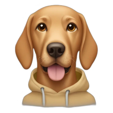 Ginger Labrador with two brown haired woman one wearing a hoody the other wearing a sweater  sticker