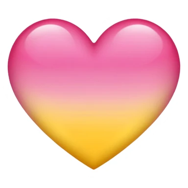A heart with a gradation from pink to yellow sticker