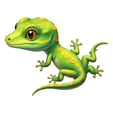 cinematic-cute-realistic gecko-portrait-emoji,-head-tilted-playfully-and-inquisitively,-featuring-a-small,-charming-body-with-smooth,-vividly-patterned-scales,-bright,-sparkling-eyes-and-delicate,-sticky-toe-pads,-simplified-yet-irresistibly-adorable sticker