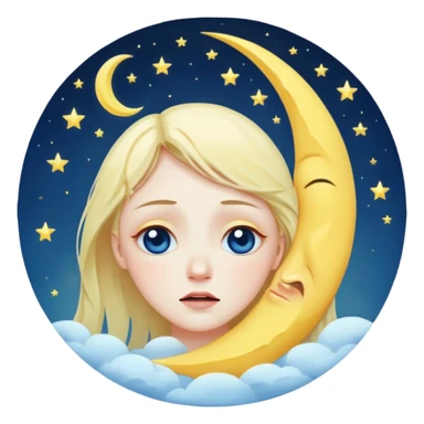 😢 to 🌛🌜 sticker
