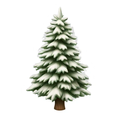  actual white fir christmas tree isolated.  sticker
