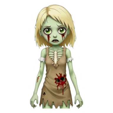 blonde zombie girl  sticker