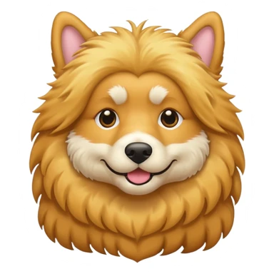 long fur dog sticker