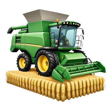 An icon featuring a wheat field, a combine harvester, fertilizer formulas, and plant cells, symbolizing agronomy. The design includes farming tools and crops, representing agricultural science, crop production, and plant biology. Transparent background highlights sustainable farming and growth. sticker