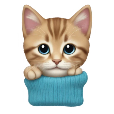 Kittens wearing mittens  sticker