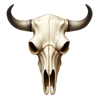 Western cow skull sticker