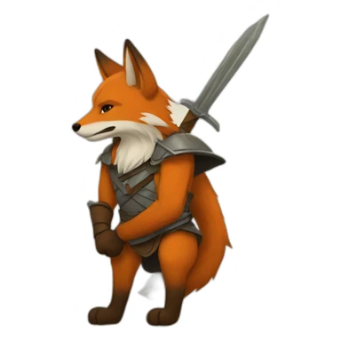 warrior fox sigil sticker